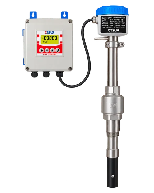 Medidor electromagnético de inserción CTSUR con display remoto y sensor vertical